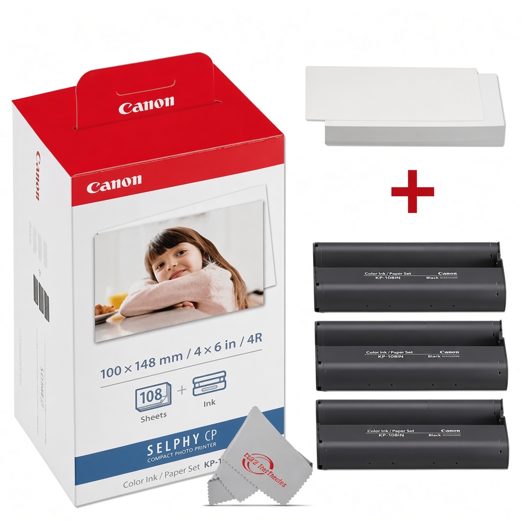 Canon SELPHY KP-108IN Colour Ink and Photo Paper Set – 108 Sheets
